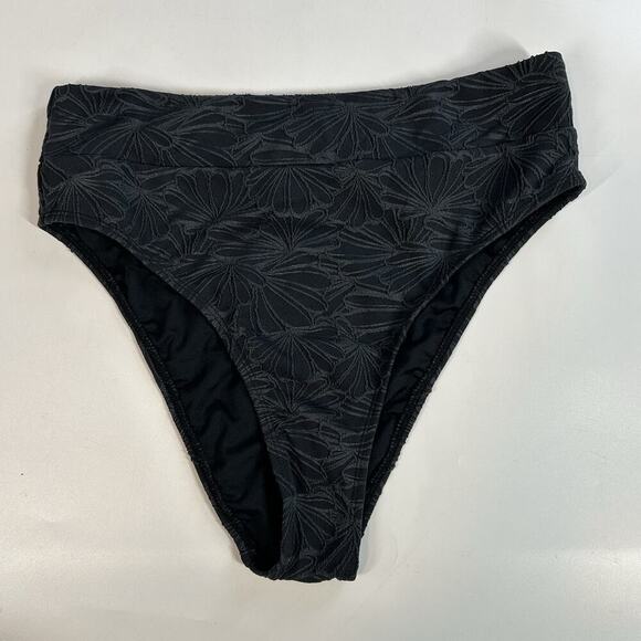 Cupshe High Waisted Bikini Swimsuit Womens Small Scalloped Triangle Textured - Picture 6 of 8